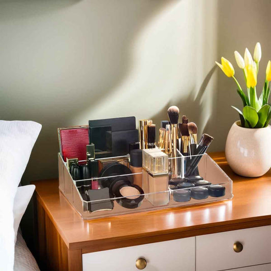9 Compartment Cosmetics Clear Organiser