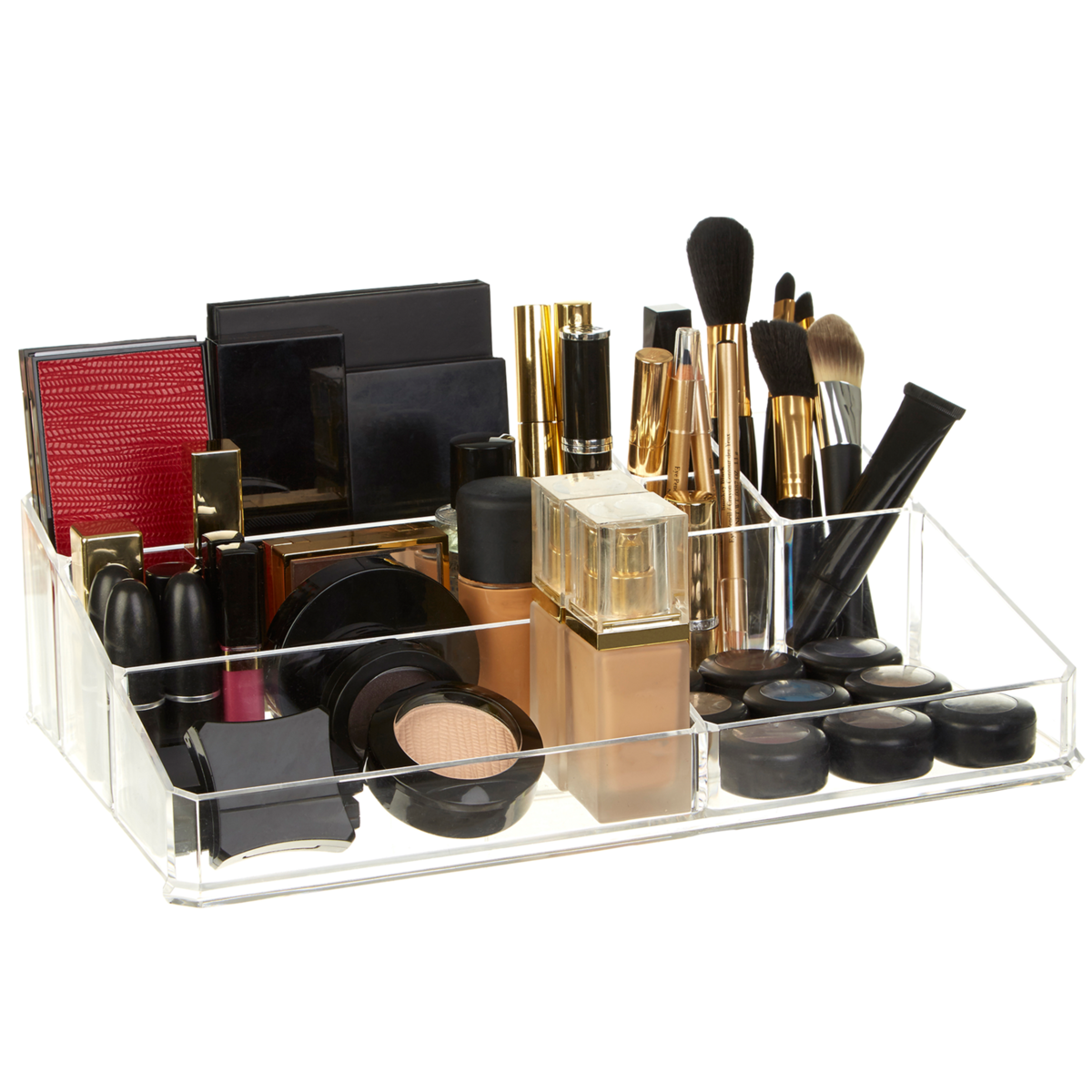 9 Compartment Cosmetics Clear Organiser