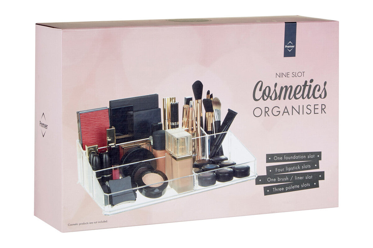 9 Compartment Cosmetics Clear Organiser
