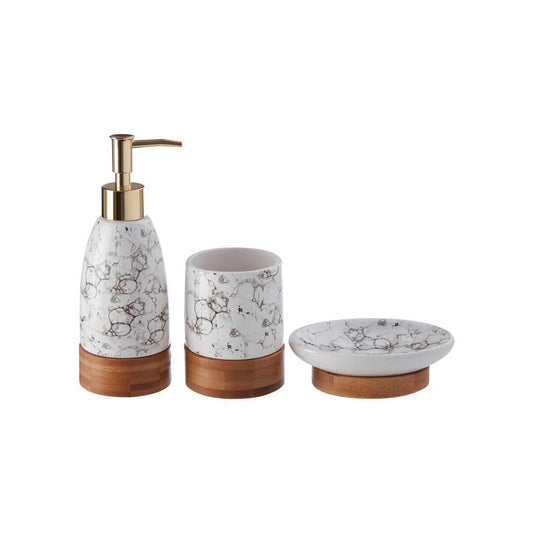 3 Pc Bubble Print Bathroom Set