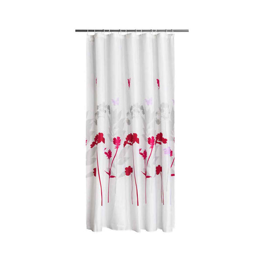 Meadow Design Shower Curtain-Hooks