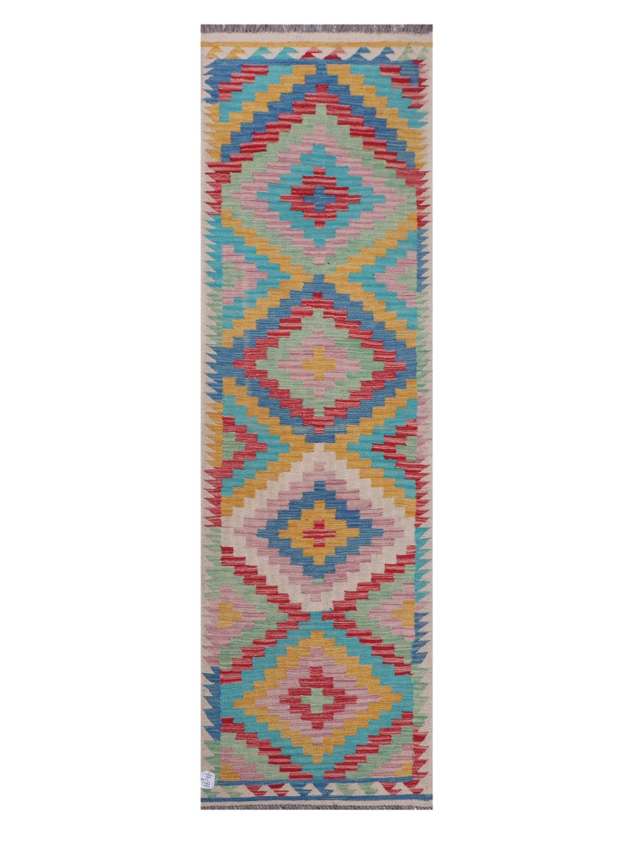 Maimana Afghanistan Kilim Runner - 250 x 74 cm