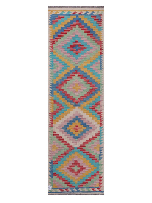 Maimana Afghanistan Kilim Runner - 250 x 74 cm