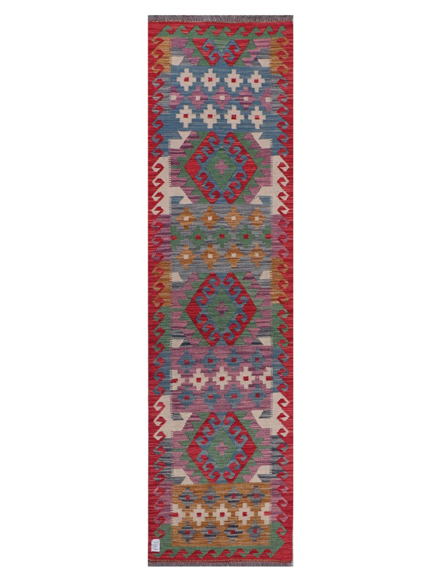 Maimana Afghanistan Kilim Runner - 250 x 66 cm