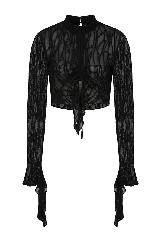 Banned Apparel Seraphina Mesh Top Black