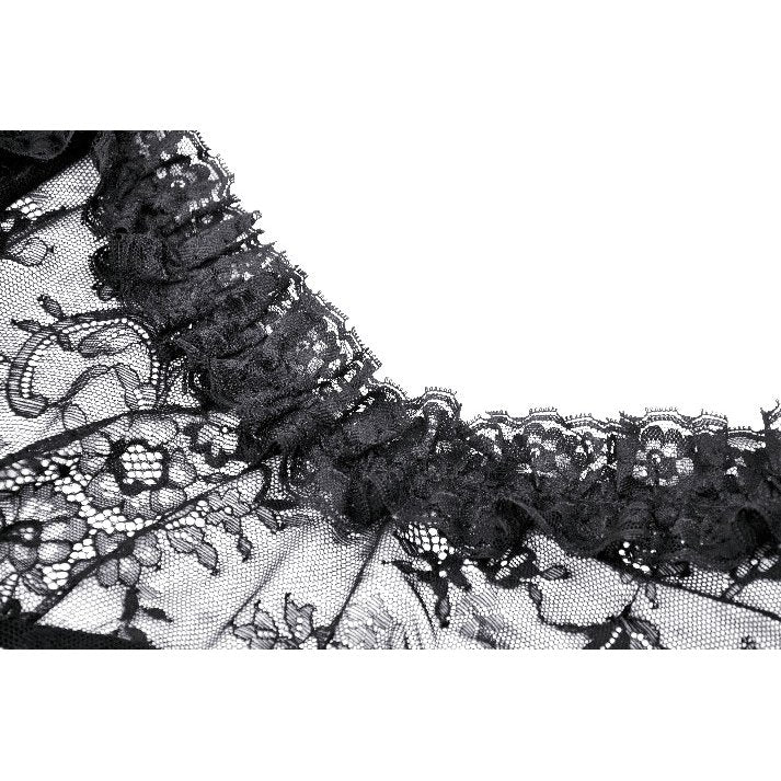 Dark in Love Delaney Gothic Romantic Lace Flare Sleeve Top
