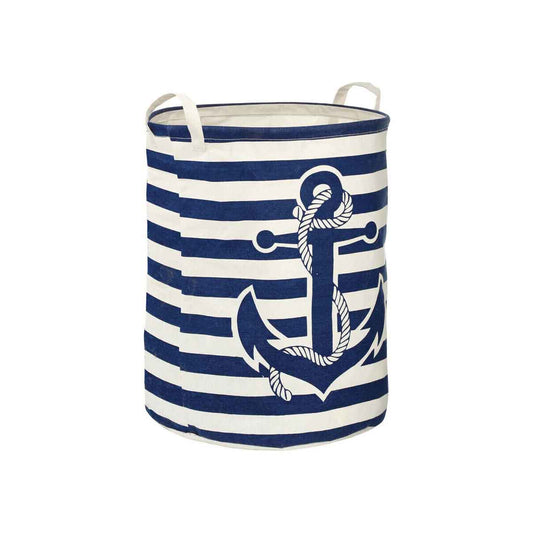 Anchor Blue And White Laundry Bag