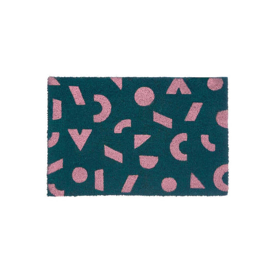 Shapes Green Coir Doormat