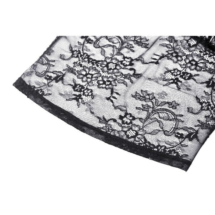 Dark in Love Delaney Gothic Romantic Lace Flare Sleeve Top