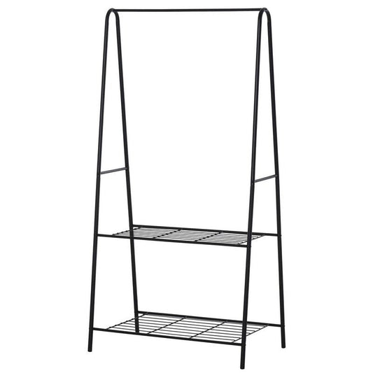 77L X 45W X 153H cm A Shaped Clothes Rack 2-Tier Steel-Black
