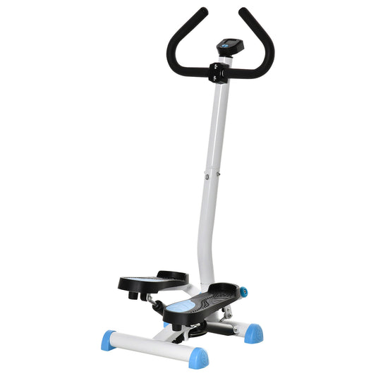 Adjustable Stepper Aerobic Ab Exercise Fitness Workout Machine with LCD Screen & Handlebars