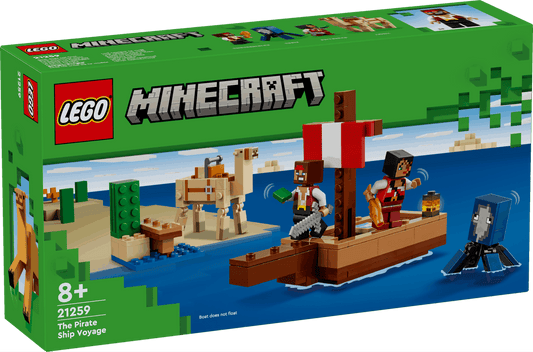 Lego Minecraft 21259 The Pirate Ship Voyage Toy Playset for Ages 8+