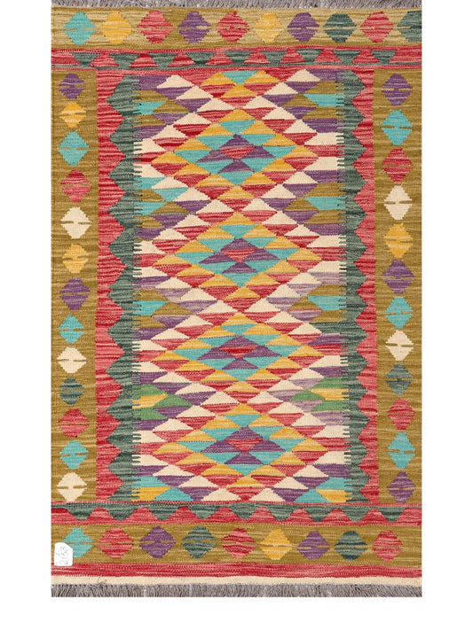 Maimana Afghanistan Kilim Rug - 149 x92 cm