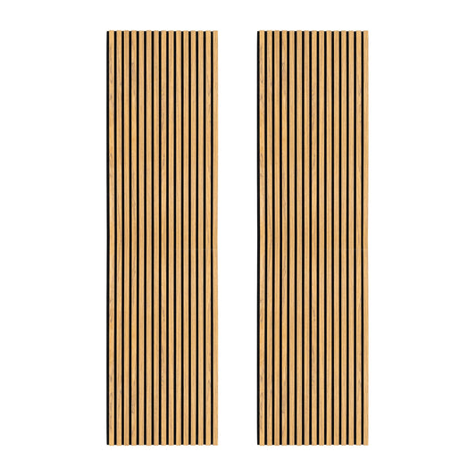 Acoustic Slat Wall Panels x 2 - Oak