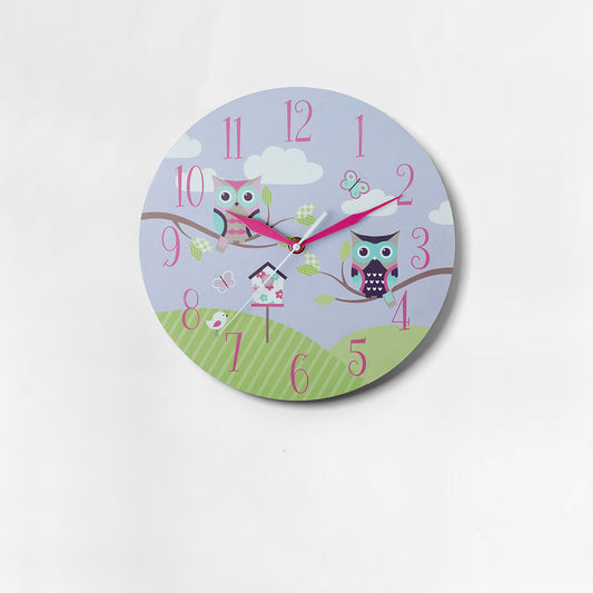 Kids Owl Wall Clock