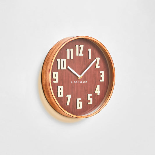 Vitus Red Grain Small Wall Clock
