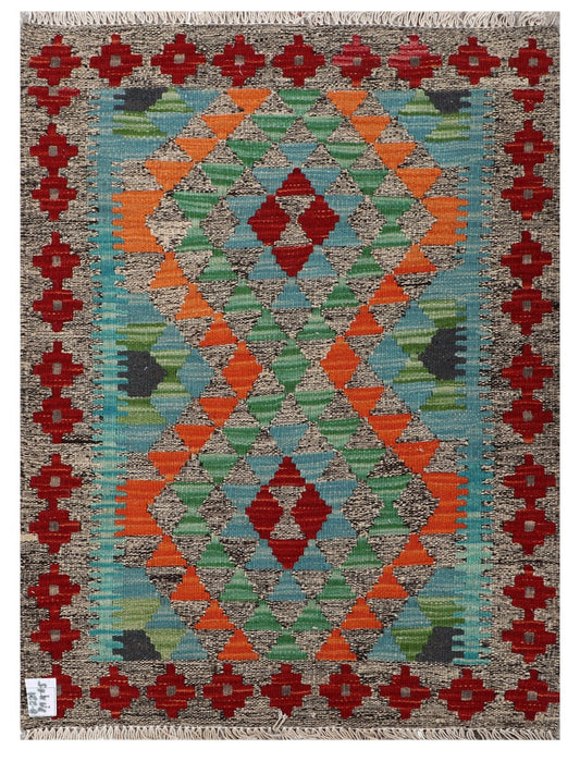 Maimana Afghanistan Kilim Rug - 89 x 66 cm