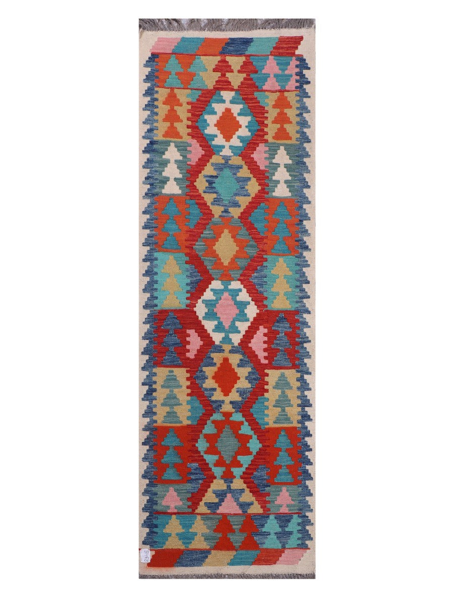 Maimana Afghanistan Kilim Runner - 244 x 77 cm