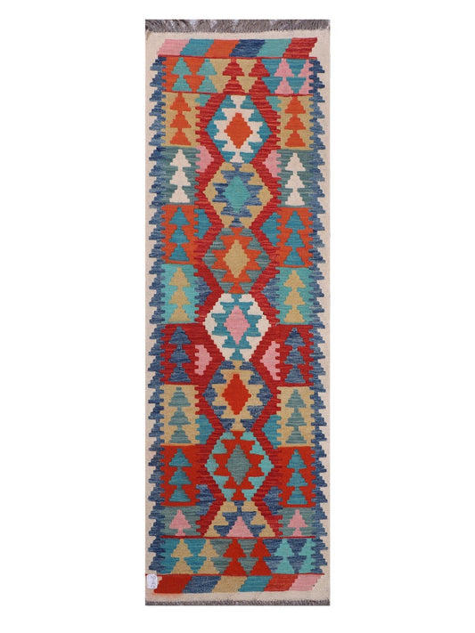 Maimana Afghanistan Kilim Runner - 244 x 77 cm