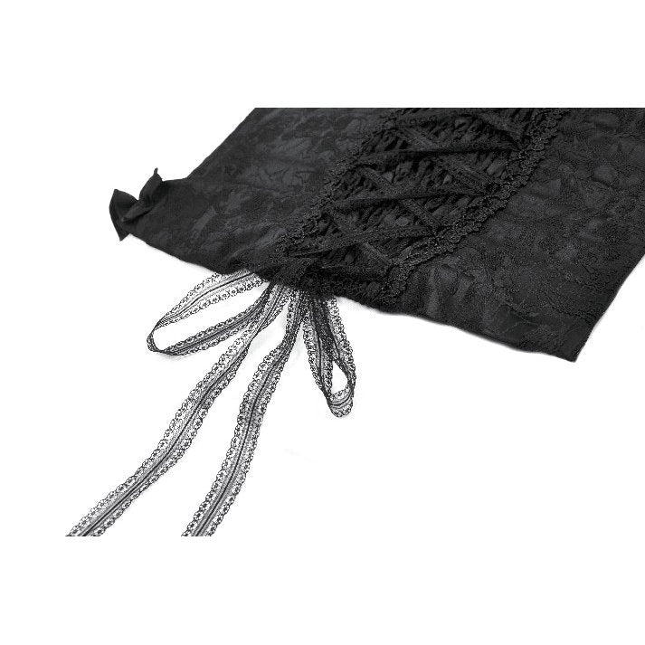 Dark in Love Selene Ruffled Floral Jacquard Corset Top
