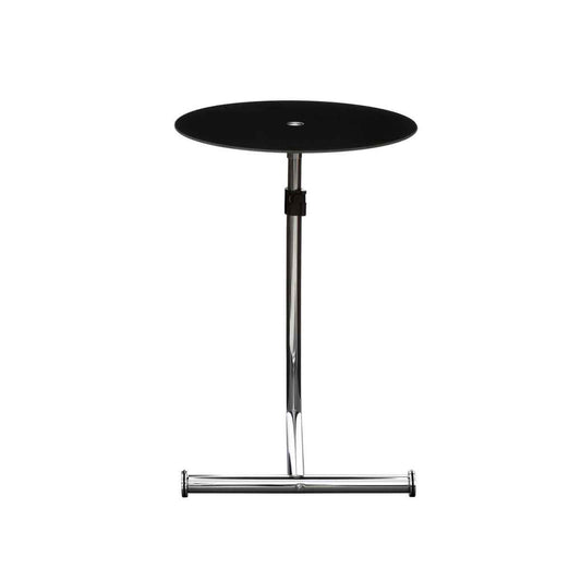 Adam Black Tempered Glass Snack Table