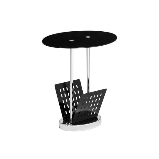 Adam Black Glass Magazine Table