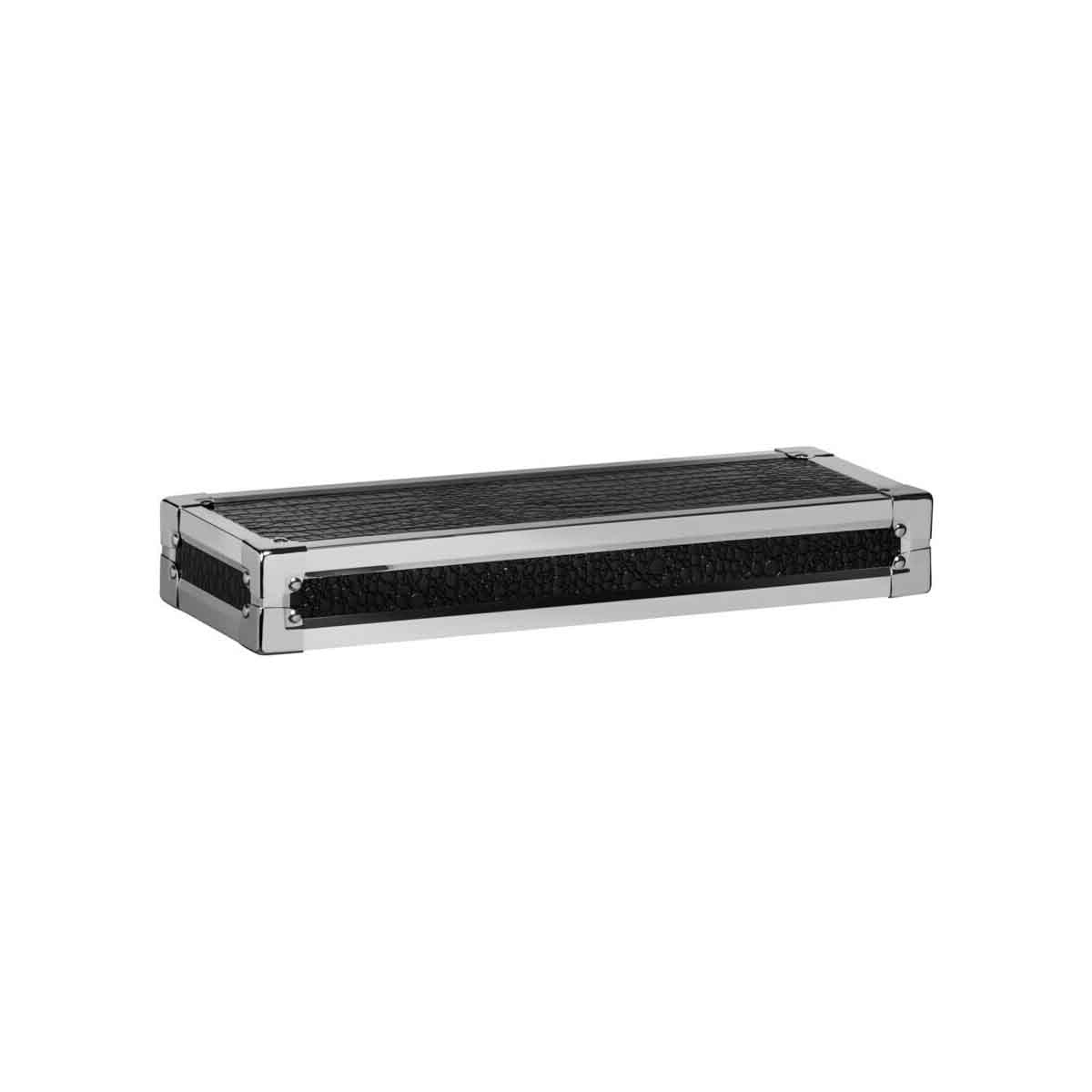 Carla Crocodile Leather Effect Small Wall Shelf