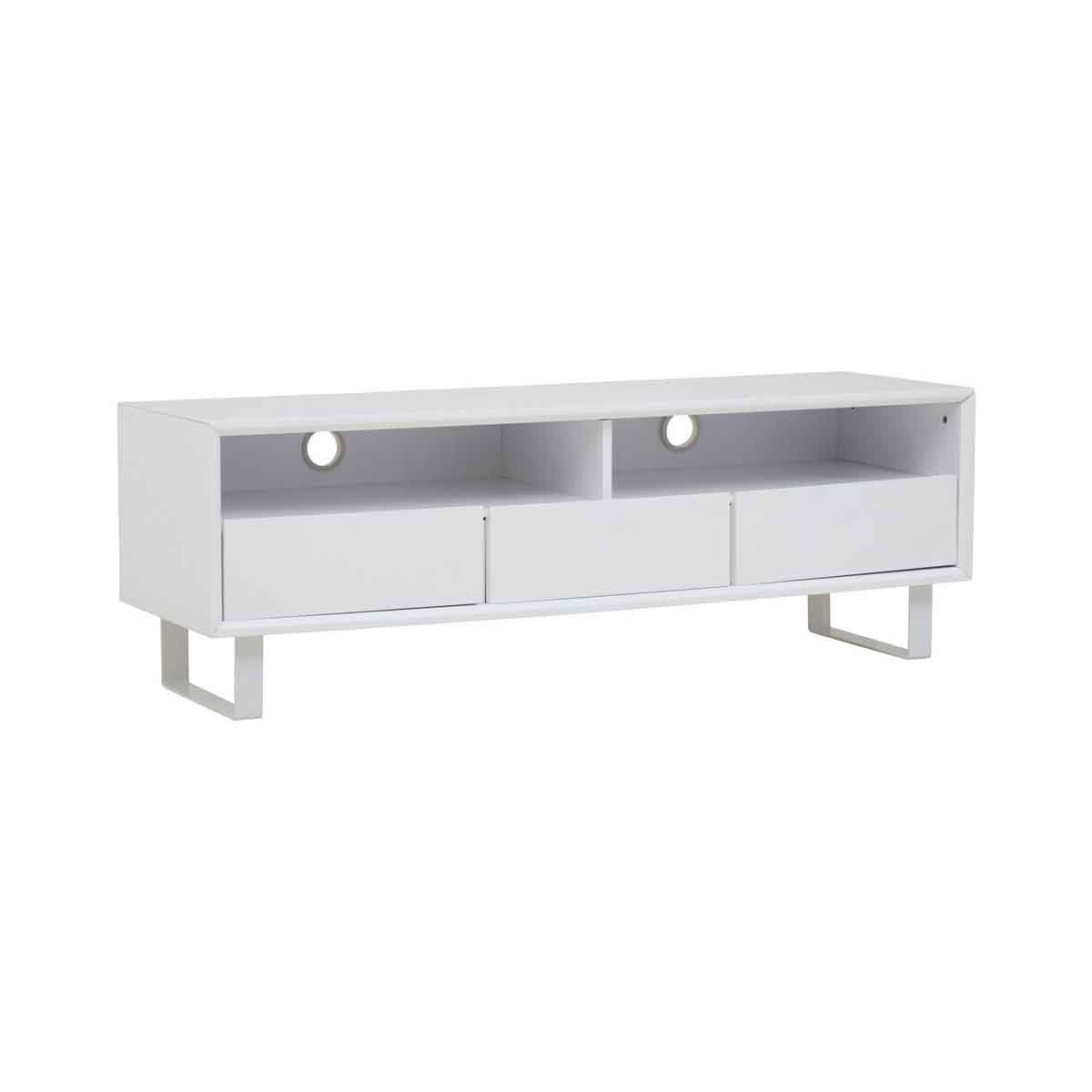 Moritz White High Gloss Media Cabinet