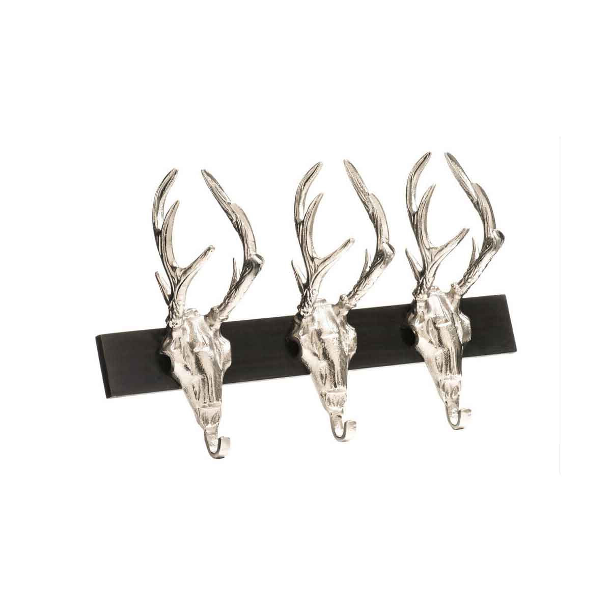 3 Stag Head Wall Mountable Hanger
