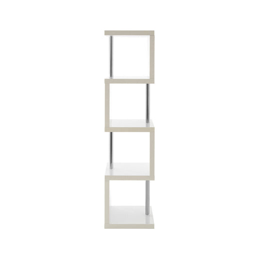 Maze 4 Tier White Gloss Shelf Unit
