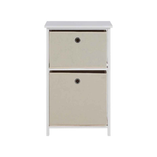 Lindo 2 Natural Fabric Drawers Cabinet