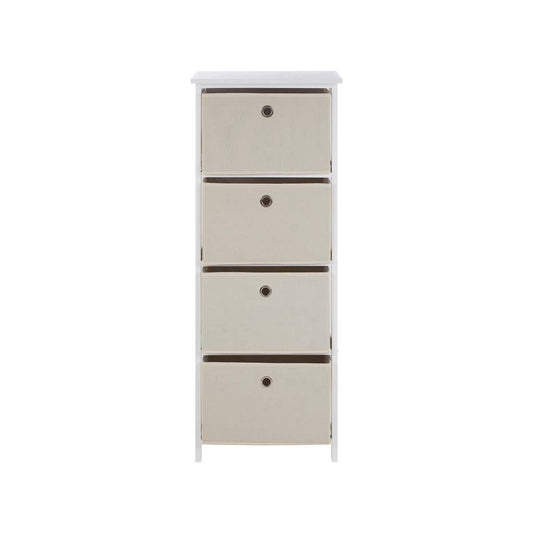 Lindo 4 Natural Fabric Drawers Cabinet