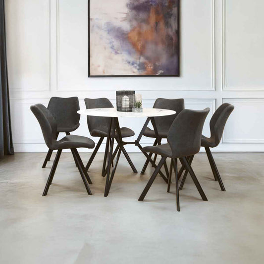 Weston Round Grey Dining Set