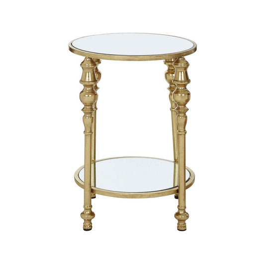 Marcia 2 Tier Gold Finish Side Table