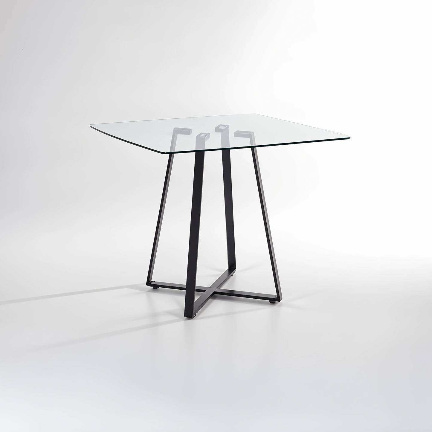 Metropolitan Square Matte Black Dining Table