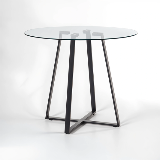 Metropolitan Matte Black Lattice Dining Table
