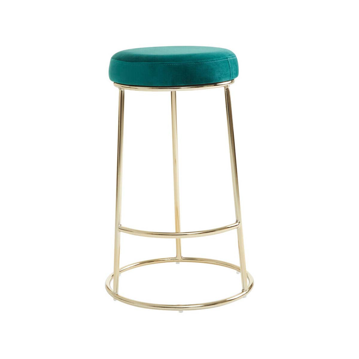 Manhattan Green Velvet Bar Stool