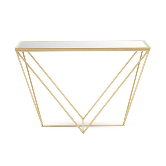 Farran Gold Finish Rectangular Console Table