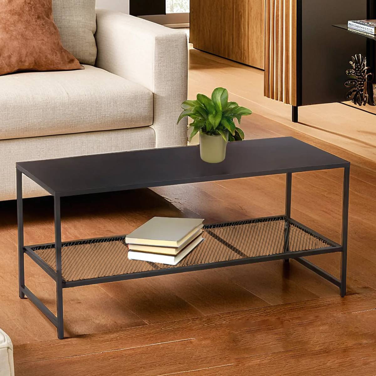 Acero Black Metal Coffee Table