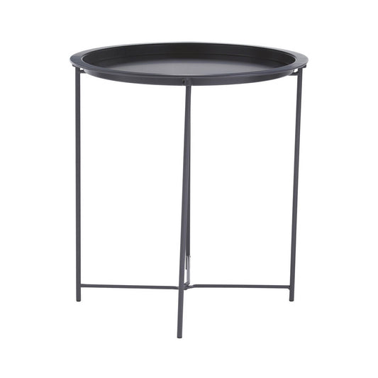 Acero Round Grey Side Table