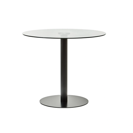 Metropolitan Round Matt Black Dining Table