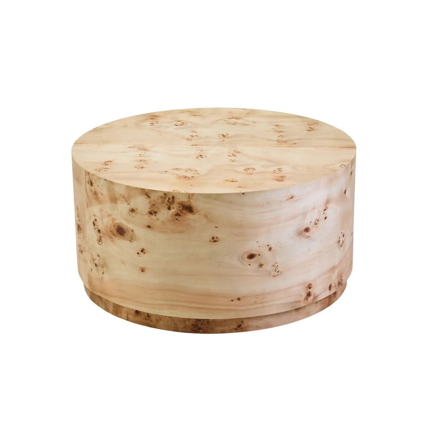 Mota Burl Wood Design Round Coffee Table