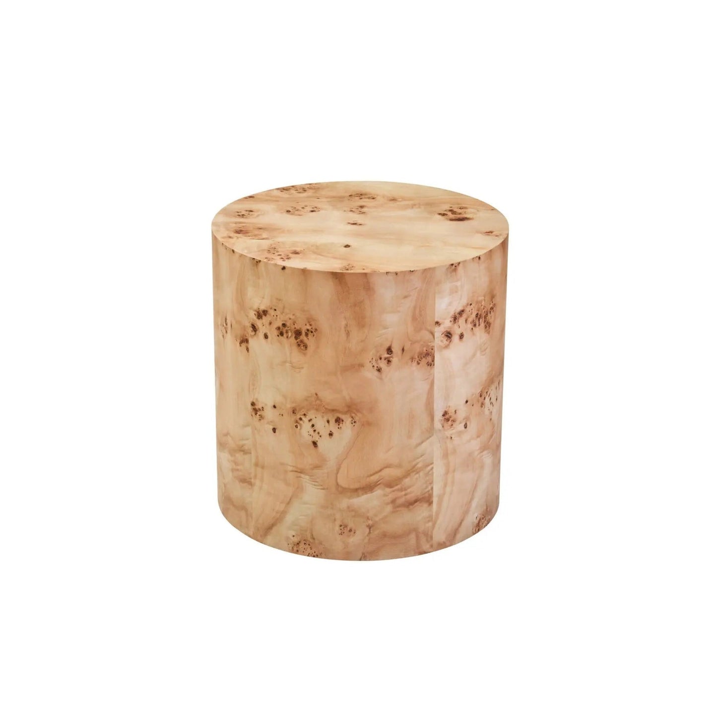 Mota Burl Wood Design Round Side Table