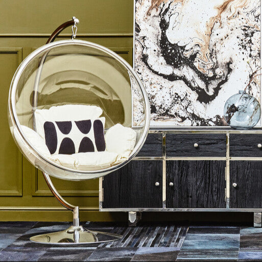 Goa Hanging Chair With Cream Cushions