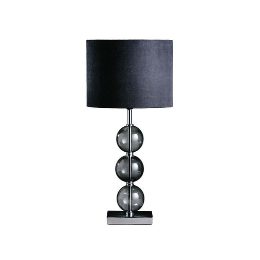 Mistro Black Suede Effect Shade Table Lamp