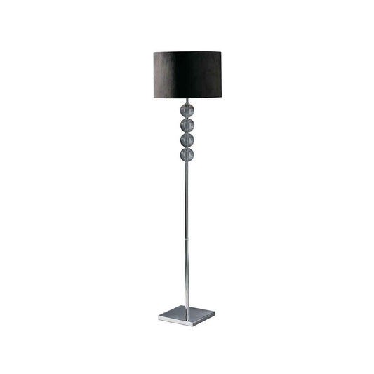 Mistro Black Suede Effect Shade Floor Lamp