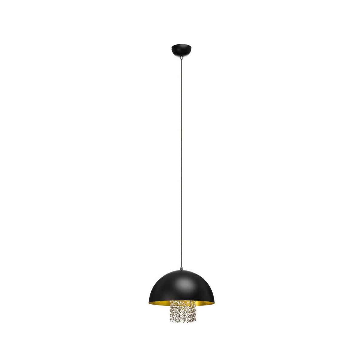 Allaura Black Metal with Crystals Pendant Light