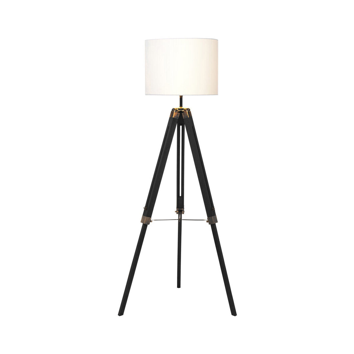 Malvern Tripod Floor Lamp With Black Base