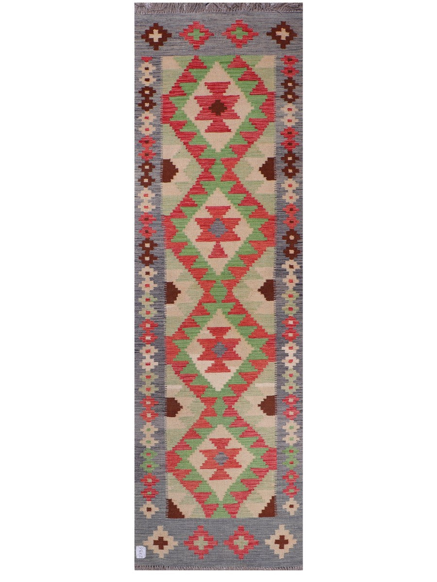 Maimana Afghanistan Kilim Runner - 291 x 86 cm