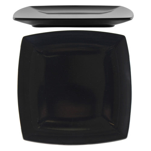 Classic Black Square Melamine Plate 305mm / 12in - Pack Of 12